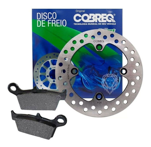 Disco Freio Traseiro Nx 400 Falcon Cobreq+pastilha Traseira