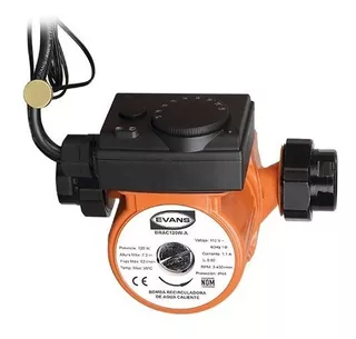  Bomba Recirculadora De Agua Caliente Evans 120w Automática Color Naranja Fase eléctrica Monofásica 110V