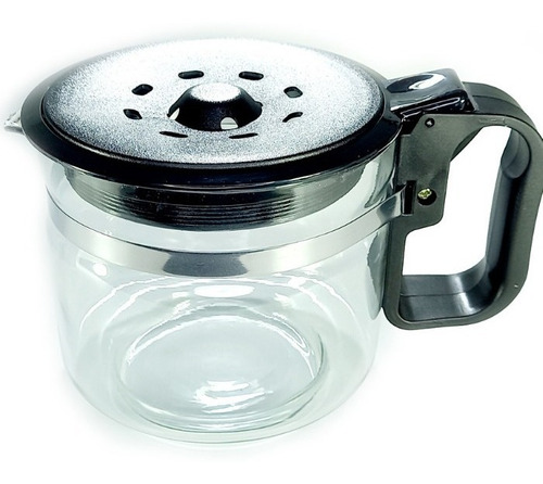 Imagen 6 de 9 de Vaso Jarra Cafetera Vidrio Alto Tapa Regulable Universal