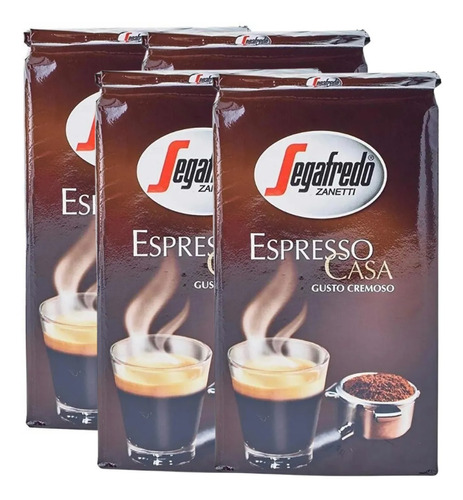 Cafe Molido Espresso Casa Segafredo Zanetti 250 G. Pack X4