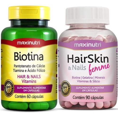 Hair Skin & Nails (cápsula Da Beleza) + Biotina Combo Beleza