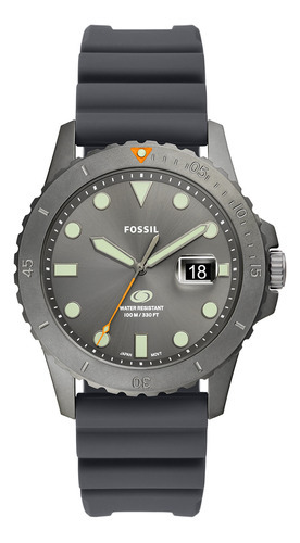 Reloj Hombre Fossil Fs5994 Blue Color De La Correa Gris Color Del Bisel Gris Color Del Fondo Gris