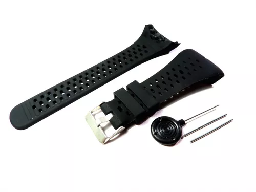 Correa de reloj de repuesto de silicona para Polar M400 M430 (negro)