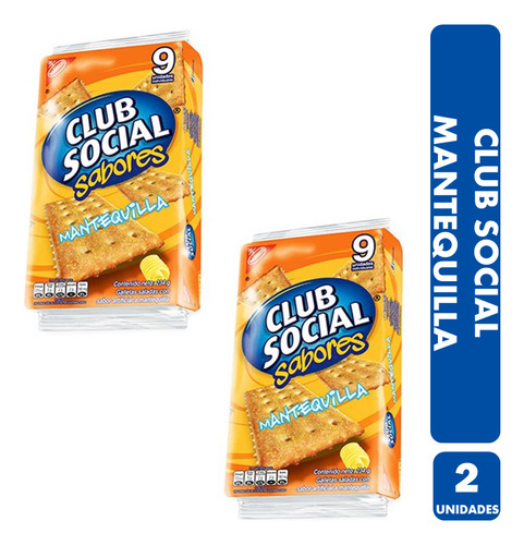 Club Social Sabor Mantequilla (pack Con 2 Unidades)