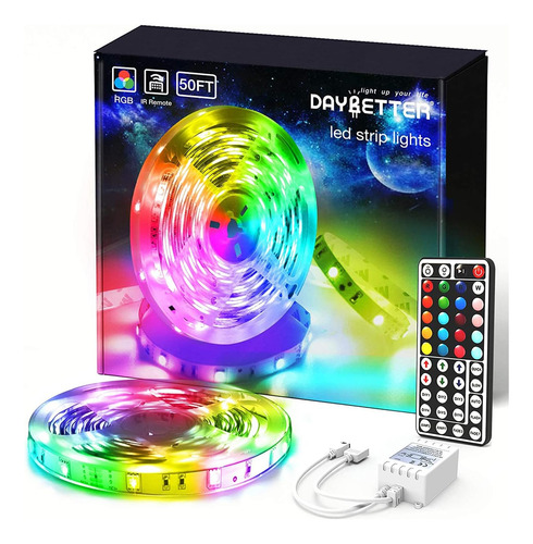 Tira De Luces Led Smd 5050, 15 Metros, Control Remoto