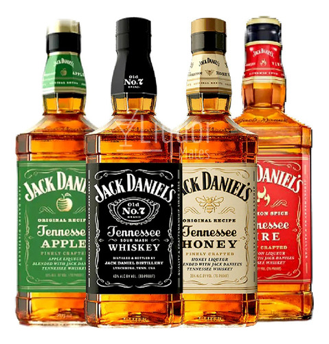 Jack Daniels No7 Jack Honey Jack Fire Jack Apple Litro 100%