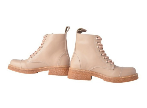 Borcegos Botinetas Cordones De Mujer De Cuero Marba -ferraro