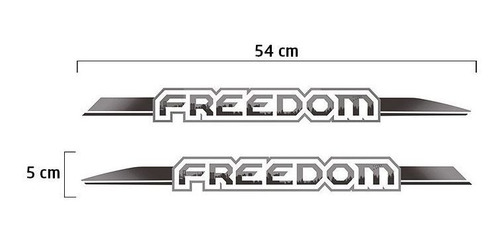 Imagem 6 de 6 de Adesivos Emblema Fiat Strada Freedom Modelo Original - Par