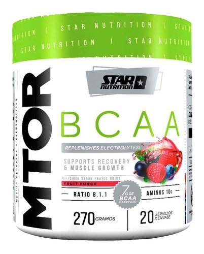 Mtor Bcaa Star Nutrition Aminoacidos Polvo 270g 30servicios