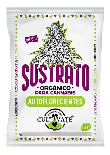 Sustrato Autoflorecientes 25 L Cultivate 100% Orgánico Candy