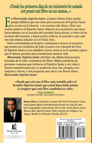 Bienvenido, Espiritu Santo De Benny Hinn | MercadoLibre Bienvenido, Espiritu Santo De Benny Hinn | MercadoLibre