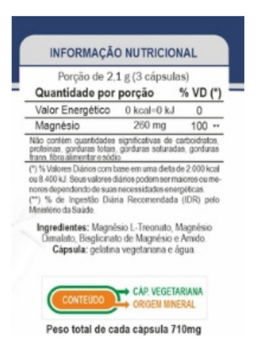 Treonato De Magnesio Unilife Vegano (60 Cápsulas)