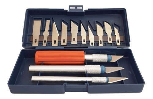 Kit Cutter Acero Inoxidable Estuche 13 Piezas Bisturí.