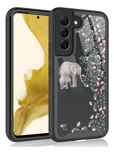 Funda Para Samsung Galaxy S22 5g - Elefante/flores Rosas