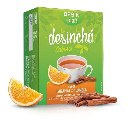 Chá Desinchá Laranja Com Canela (10 Sachês)