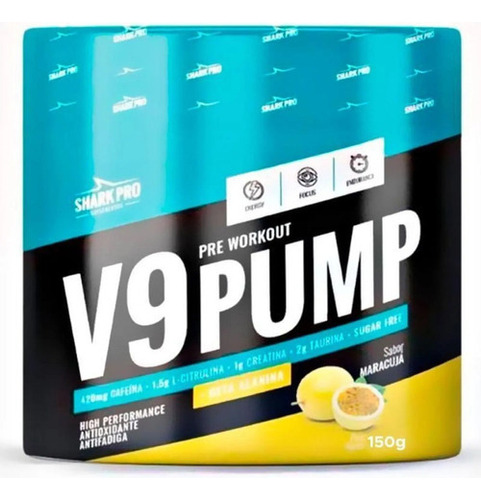 V9 Pump Pré Treino (150g) Maracujá Shark Pro