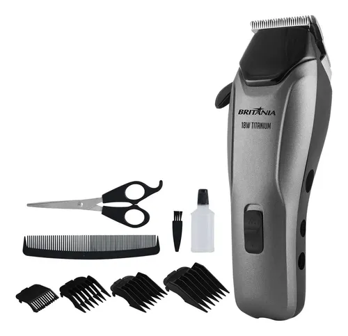 Cortador De Cabelos Britânia Bcr18t Titanium 18w Cor Inox