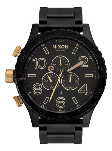 Relogio Nixon 51-30 A083 1041 Preto Com Detalhes Dourado