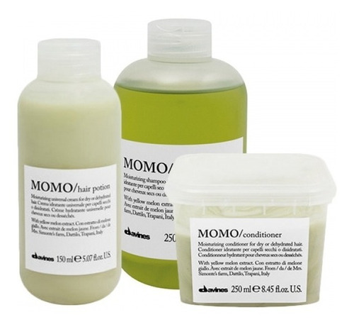 Kit Momo Davines Shampoo, Acondicionador Y Potion