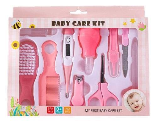 Kit De Cuidado Bebé 10 Pcs Set De Manicure Salud Termómetro