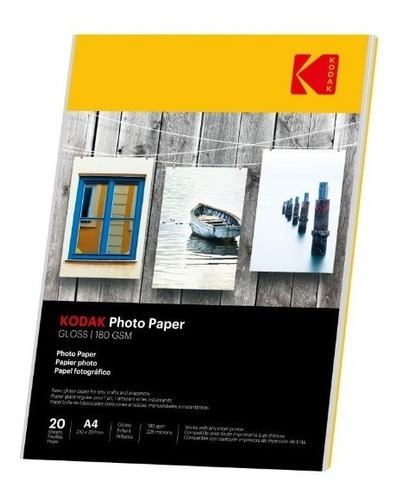 40h Papel Kodak Super Glossy Premium A4 180gr  Pa-ko-180a4