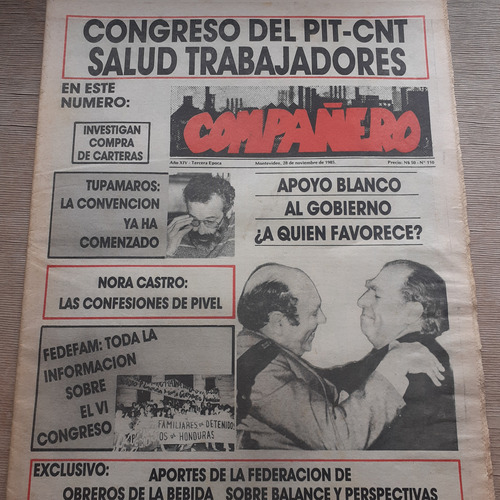 Semanario Compañero Nº 110 ( P.v.p. ) Noviembre 1985