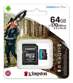 Memoria Micro Sd Kingston 64gb Canvas Go! Plus 170mb/s