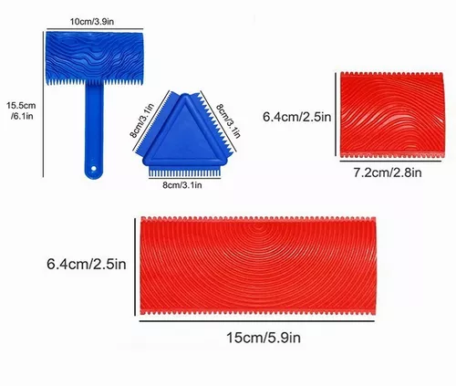 Veteador Para Pintar Con Acabado Imitación Madera Kit 3 Pzs