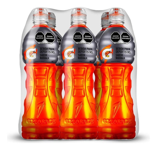 Pack X6 Bebidas Rehidratantes Gatorade Sabor Naranja De 1 L