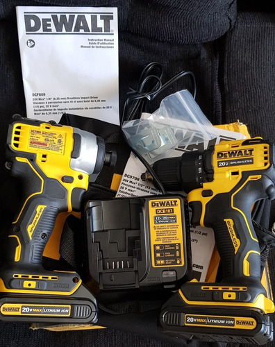 Kit Taladro Y Atornillador De Impacto Dewalt 20v   Atomic