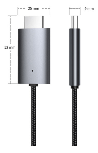 Cabo Adaptador Micro Usbc Hdmi Ld39 Espelha Cel Sem Mhl