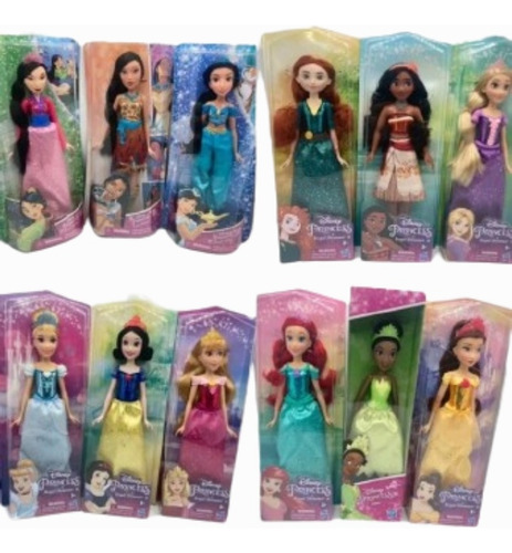 Set 12 Muñecas Princesas Clasicas De Disney Hasbro Shimmer