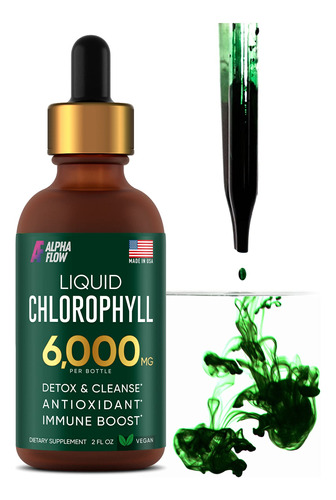 Chlorophyll Liquid Drops 6000 Mg  Clorofila Lquida De Alta C