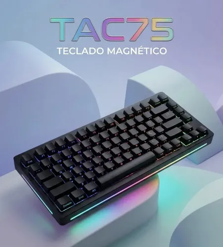Akko Tac75 He Teclado Magnético Socd Rapid Trigger 75% Rgb Cor De