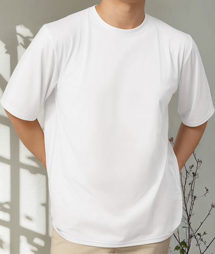 Camiseta Oversize Lisa Para Hombre