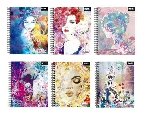 Cuaderno Universitario Estilo Mujer Doble Espiral Pack 10