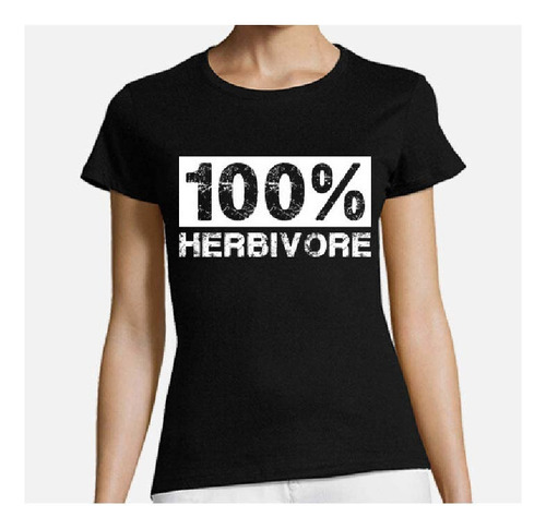 Polera Diseño Vegano 100% Herbívoro Natural King