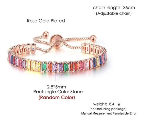 Brazalete De Oro Rosa Con Cristales Para Boda Pulseras Mujer