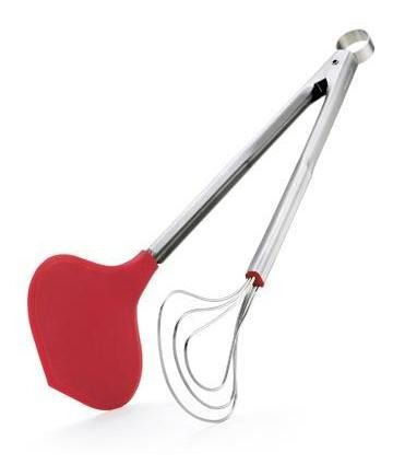 Pinça P/ Peixe Com Trava Silicone 33cm Vermelho Cuisipro