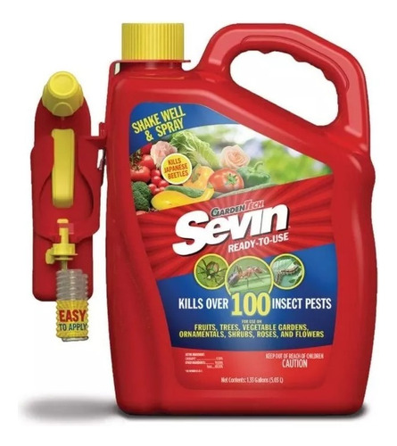 Sevin Insecticida Para Jardin Listo Para Usar Galón 5 Lts