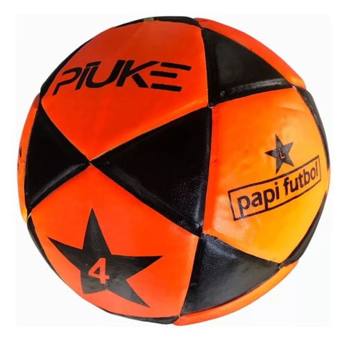 Pelota De Futbol N4 Piuke Balon Cuero Sintetico Vulcanizada Color Naranja