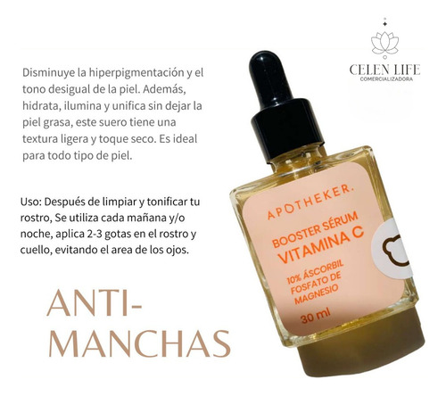 Serums Vitamina C Y Ácido Hialurónico 30 Ml Apotheker