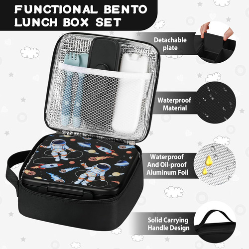 Maison Huis Kids Bento Lunch Box Set With 8oz Soup Thermo Ad
