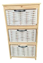 Comprar Cajonera Organizador X 3 Cajones Canastos Suncho Y Mimbre