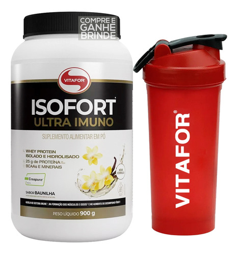 Isofort Ultra Imuno Com Creapure Vitafor Baunilha 900g Ganhe 2517713