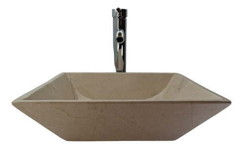 Lavabo Marmol Cuadrado Conico Minimalista Moderno 40 Cms T