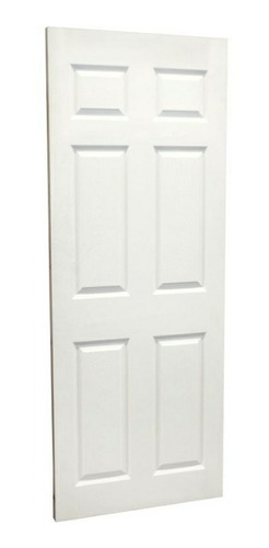 Puerta De Madera Modelo 6 Paneles Blanca 80 X 210cm