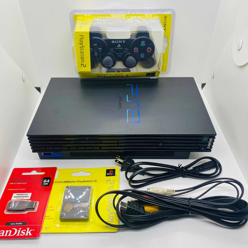 Ps2 Personalizado + 1 Control+ 500 Juegos + Flash64 + M Card