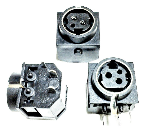 Pack 10 U. Conector 3 Pines Fuente + 10 U. Hembra Imp Ticket