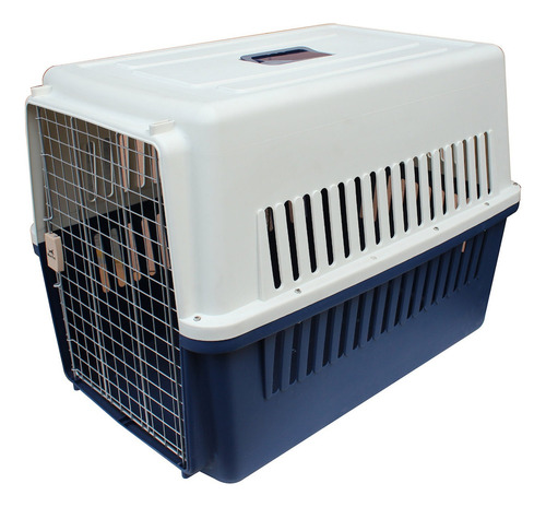 Jaula Canil Kennel Transportador Perros Maxpet Mp06 90x64x68 Color Azul
